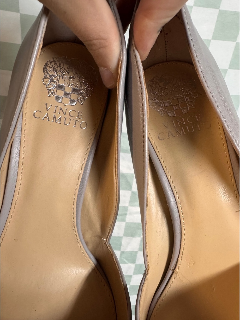 Vince Camuto Women's 8M Pointed Toe High Heel Pumps in Taupe - Picture 2 of 10